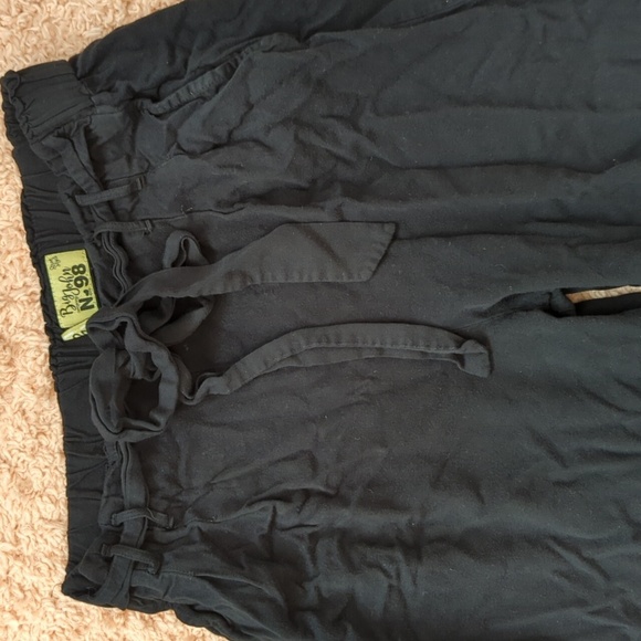 Big John Women's Black Wide Leg‎ Cropped Boho Pants Size 10 - Picture 3 of 5